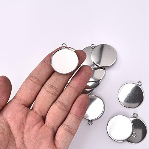 LANBEIDE Silver Pendant Trays for Jewelry Making Kits - Image 5