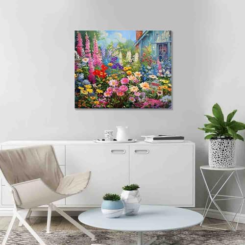 DYAIANGMU Flower Paint by Numbers Kit for Adults Beginners 19.6X15.7 inch - Image 4