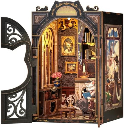 Book Nook Kit Count Cat's Study - 3D Wooden Puzzles with LED by Cutefun