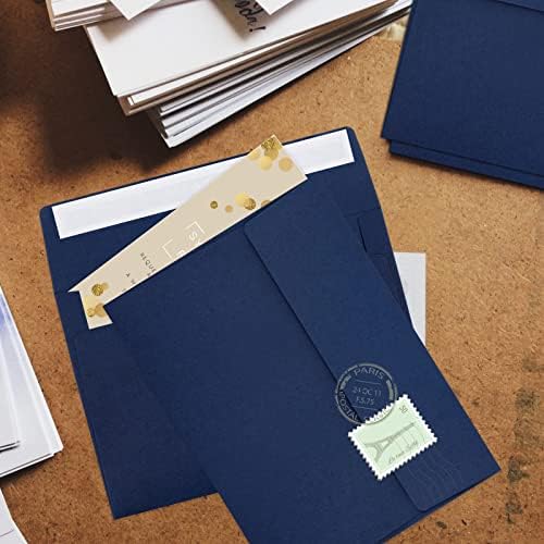 50 Packs 5x7 Envelopes A7 for Invitations, Printable Invitation Envelopes Self Seal for Weddings, Invitations, Photos, Greeting Cards, Mailing (Navy Blue) - Image 6