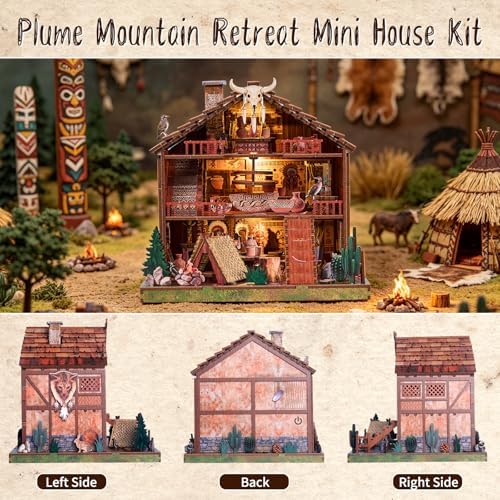 Miniature Dollhouse Kit, DIY Mini House Kit for Adult, Plume Totem - Image 2
