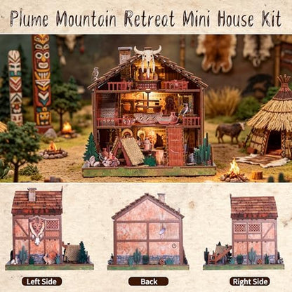 Miniature Dollhouse Kit, DIY Mini House Kit for Adult, Plume Totem - Image 2