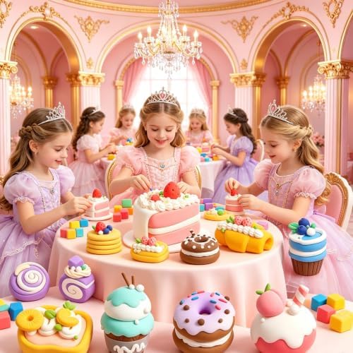 Both idea Air Dry Clay Dry Clay Kit Air Clay Kit & Clay Kits for Kids with Air Dry Clay Tools, Dry Air Clay Craft Cake Dessert Ideal Kid Craft School Party Classroom Birthday Party Gifts - Image 6