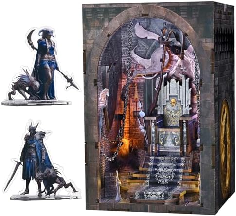 MiniCity Book Nook Kit - DIY Miniature House Kit for Adults and Teens, Dollhouse Booknook Tiny House Model Build Bookshelf Decor, Gifts for Family, Friends (Throne of Bones) by MiniCity