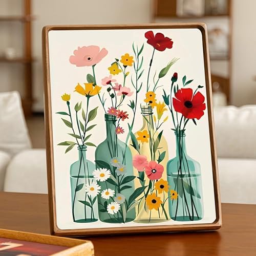 Yunruily 3 Pack Flowers Adult Paint by Numbers - Paint by Number kit for Adults,Flowers Paint by Number Adult for Gifts Home Wall Decor 12x16inch - Image 3