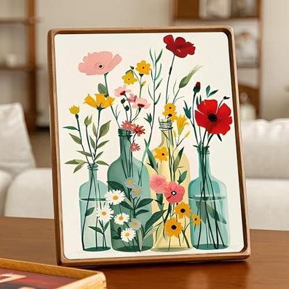 Yunruily 3 Pack Flowers Adult Paint by Numbers - Paint by Number kit for Adults,Flowers Paint by Number Adult for Gifts Home Wall Decor 12x16inch - Image 3