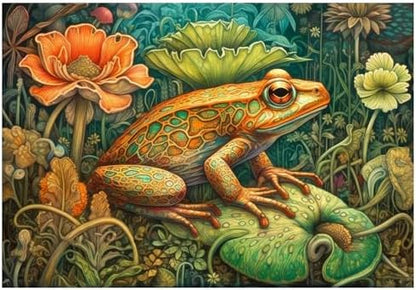 Frog Paint by Numbers Kit for Adults, 16x20 inch by MANDUN