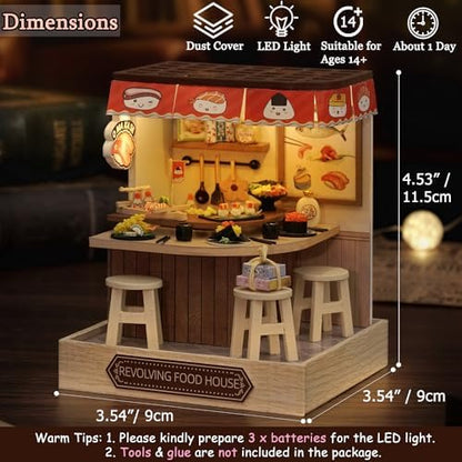 DIY Miniature Dollhouse Kit with Furniture Plus Dust Proof for Teens Adults - Image 4