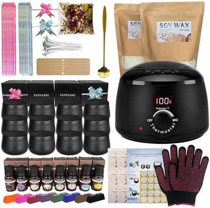 Fanyajoo Candle Making Kit for Adults with Wax Melter DIY Starter Scented Candles Making Kit,Soy Wax Candle Making kit,Craft Kits for Adults,Home Decorations by Unknown