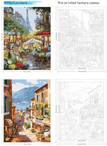 QUITEDEW 2 Pack Adult Paint by Numbers Kit in Colorful Box,11.8x15.7Inch - Image 2