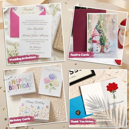 KOVIEDE 60 Pack Foldable Blank Watercolor Cards with Envelopes 4" x 6" - Image 4