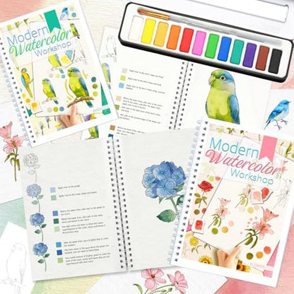 apolyone 2-Pack Beginner Watercolor Workbooks - Image 6