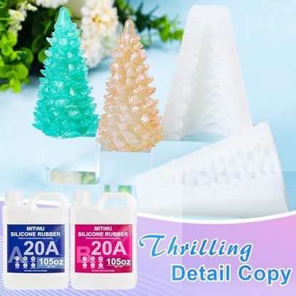 Silicone Mold Making Kit - 210oz Total 20A Liquid Silicone Rubber - Image 3
