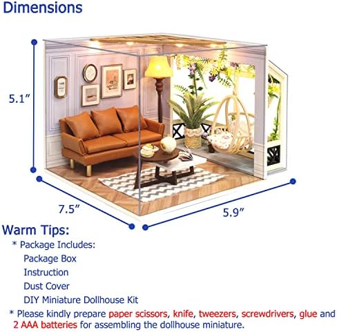 DIY Miniature Dollhouse Kit with Furniture Plus Dust Proof - Image 6