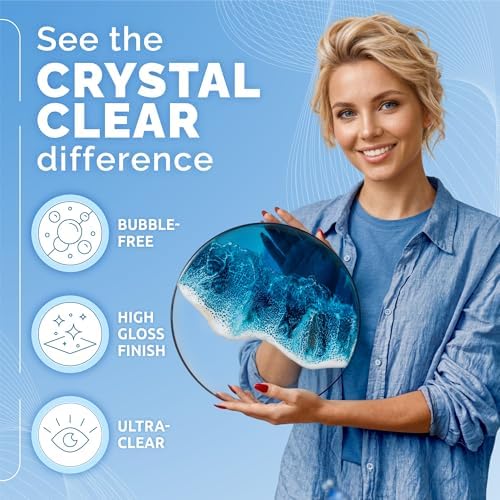 CRAFT RESIN 1 Gallon Crystal Clear Epoxy Resin Kit with Pumps - Food Safe & UV Resistant for DIY Art, Wood, Jewelry Making, Coasters, Mold Casting Resin Epoxy - Low Viscosity for Beginners & Pros - Image 2