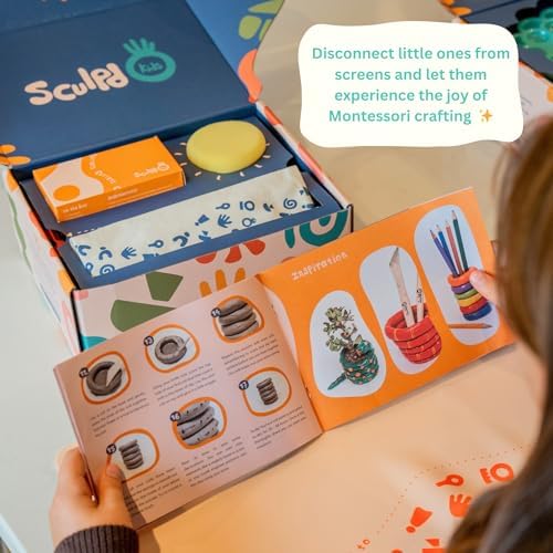 Sculpd Kids Ultimate Pottery Kit, Air Dry Clay, Tools and 10 Colors. Age 4+ - Image 5