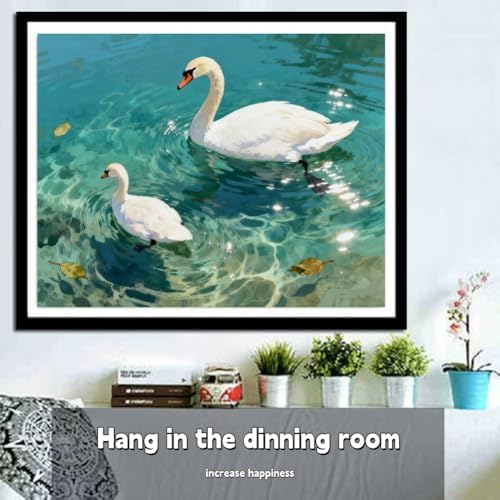 ACANDYL Paint by Numbers Kit for Adults Beginner Goose DIY Painting Kits for Adults Swan Easy Adult Paint by Number Kits on Canvas Animal Color by Numbers for Gifts Home Wall Decor 16x20 Inch - Image 2
