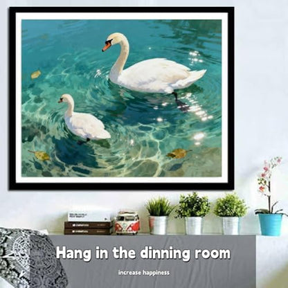ACANDYL Paint by Numbers Kit for Adults Beginner Goose DIY Painting Kits for Adults Swan Easy Adult Paint by Number Kits on Canvas Animal Color by Numbers for Gifts Home Wall Decor 16x20 Inch - Image 2