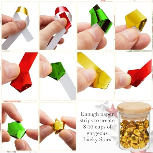 Kigeli 1000 Sheets Origami Star Paper Strips,Stylish Color,Solid Style - Image 4
