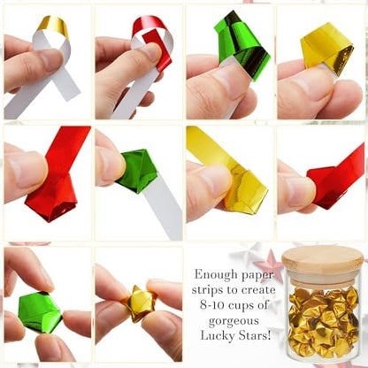 Kigeli 1000 Sheets Origami Star Paper Strips,Stylish Color,Solid Style - Image 4