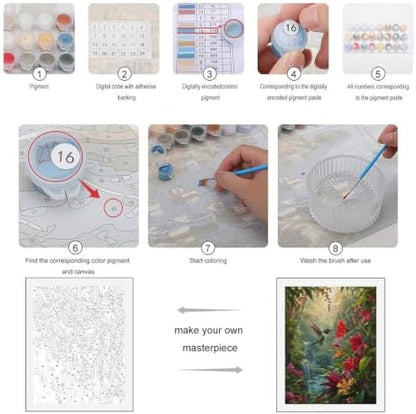 Bozfoxa Paint by Numbers Kit for Adults Beginner Tropical Nova - Image 3
