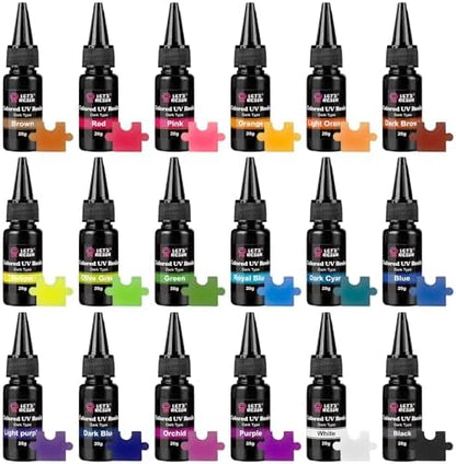 LET'S RESIN UV Resin Kit, 18 Dark Colored UV Resin Craft Set by LETSRESIN