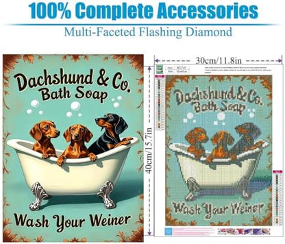 Lophomie Diamond Art Kits for Adults, 5D Dog Diamond Painting Kits 12x16 in - Image 5