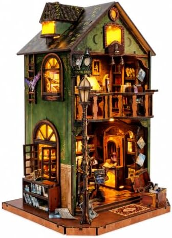 DIY Book Nook Kit | Miniature House Kit with LED Lights | 3D Wooden Puzzles for Adults & Teens | Creative Model Building Kit | Unique Bookshelf Decor & Gift for Craft Lovers | Owl Library by Soothee