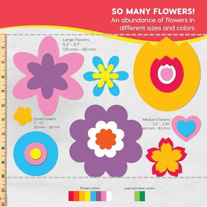 Flower Cutouts, Tulip Daisy Daffodil, 280 Piece, Paper Flowers for Crafts - Image 4