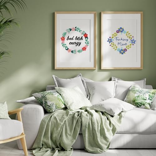 Louise Maelys Funny Quote Embroidery Kit for Beginners Floral Wreath DIY - Image 7