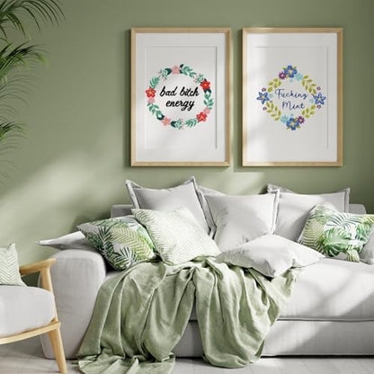 Louise Maelys Funny Quote Embroidery Kit for Beginners Floral Wreath DIY - Image 7