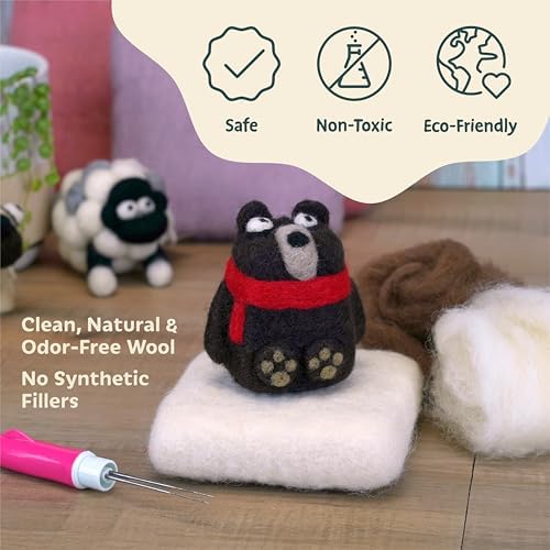 Woolbuddy Needle Felting Kit 60 Colors Wool Roving for Adults & Beginner - Image 5