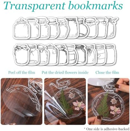 95PCS Real Natural Dried Pressed Flowers and Leaves Craft Kit with 20 Self-Adhesive Bookmarks, Tweezers & Glue Pen for Resin, Scrapbooking & DIY Crafts - Image 2