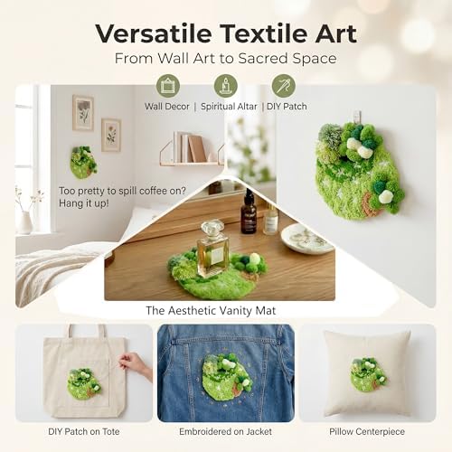 beausougon 3D Moss Latch Hook Coaster Kit for Adult Beginner Craft DIY - Image 6