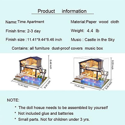 Spilay DIY Miniature House Kit for Adults, Miniature Dollhouse Kit - Image 4