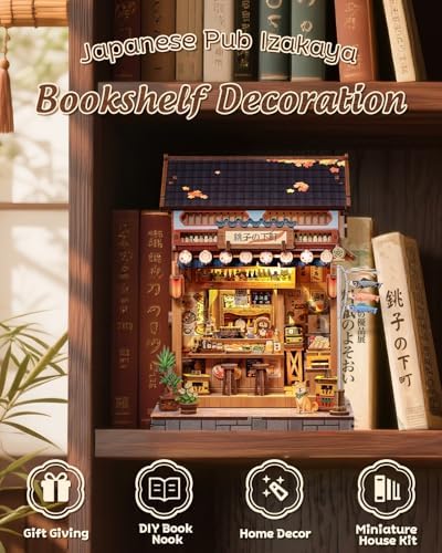 CUTEBEE Book Nook Kit, DIY Miniature House Japanese Izakaya for Adults - Image 3