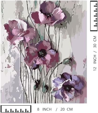 BAISITE Paint by Numbers Kit for Adults Beginners,8" Wx12 L 2 Pack Canvas for Painting Kits for Adults in Colorful Box 6566-ALREADY Framed - Image 7