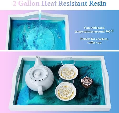 Epoxy Resin 2 Gallon Crystal Clear Epoxy Resin Kit DIY 1:1 Ratio - Image 4