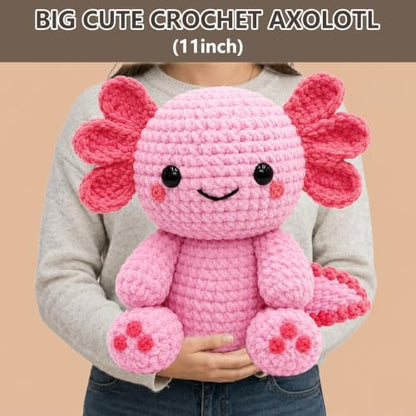 CODGP Crochet Kit for Beginners, 11-Inch Axolotl Crochet Kit for Adults - Image 2