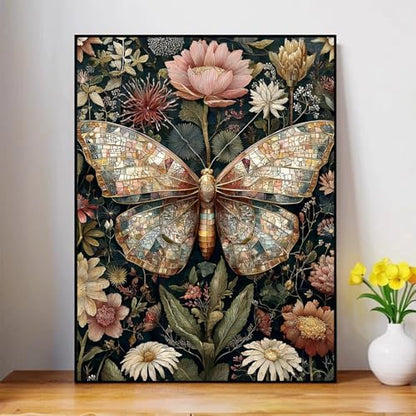 Framed Paint by Numbers Kit for Adults with Wooden Easel, Butterfly, 16x20 inch - Image 3