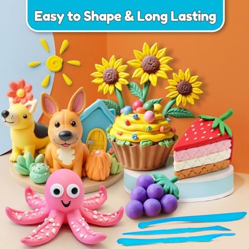 Air Dry Clay 170 Colors, Modeling Clay for Kids, DIY Molding Toy with Tools - Image 4