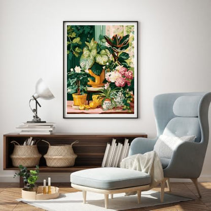 WUDWL Paint by Numbers Kit for Adults Framed Canvas, with Wooden Easel - Image 3