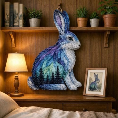 Northern Lights Wildlife DIY Patchwork Kit, Creative Layered Fabric Animal Craft, DIY Northern Lights Patchwork Sewing Kit, Handmade Home Decor Project, Unique Gift for Craft Lovers (#A) - Image 4