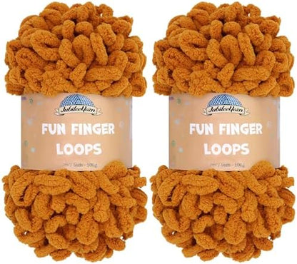 JubileeYarn Fun Finger Loops Yarn - Chocolatier - 2 Skeins by BambooMN
