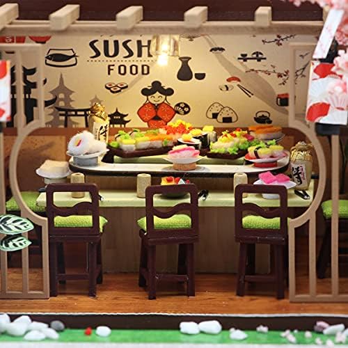 GuDoQi DIY Miniature Dollhouse Kit, Tiny House kit with Furniture, Miniature House Kit 1:24 Scale Japanese Style Shop, Great Handmade Crafts Gift for Birthday Christmas Day - Image 5