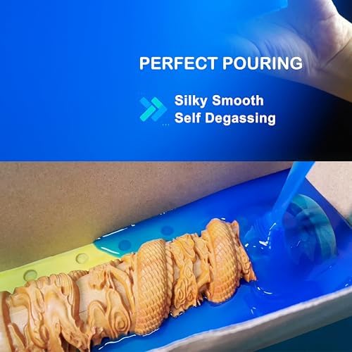 BBDINO Silicone Mold Making Kit 30A Platinum Liquid 2 Gallons Sapphire Blue - Image 4