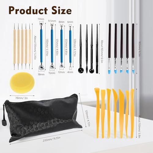 32Pcs Clay Sculpting Tool Kit, Pottery Carving Tools - Image 2