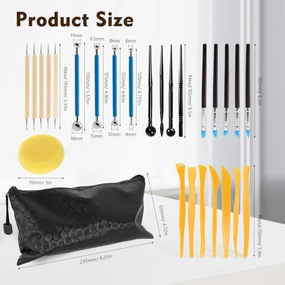 32Pcs Clay Sculpting Tool Kit, Pottery Carving Tools - Image 2