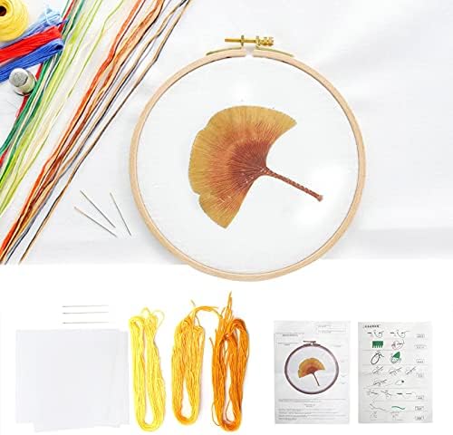 Pilipane Embroidery Starter Kit Needles Threads Transparent Printed Cloth Material Package for Adults Complete Sewing Supplies Set with Detailed Instructions for Beginners and DIY Art - Image 4