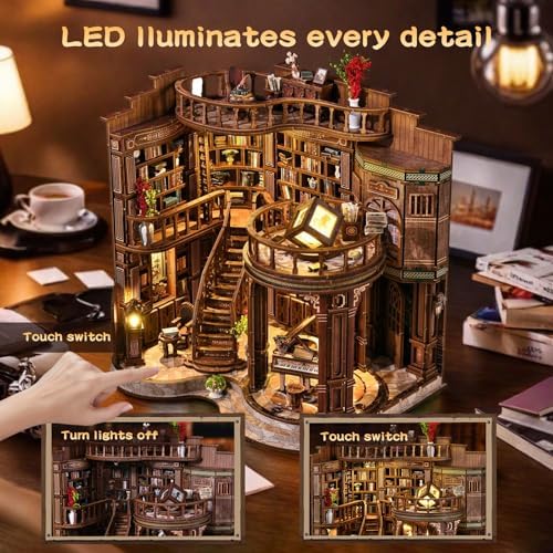 Book Nooks for Adults, DIY Miniature Dollhouse BookNook Kit-Dream Booktore - Image 5
